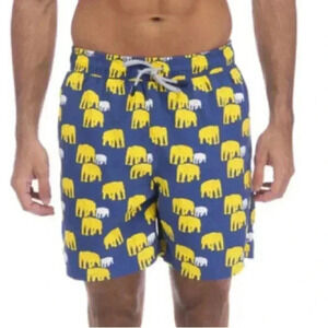Tom & Teddy Elephant Print Swim Trunks Size XXL